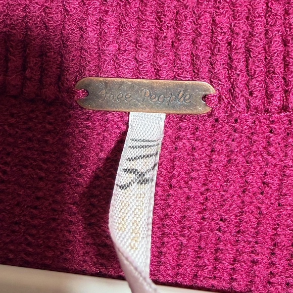 Free People Fuchsia Pink Ottoman Slouchy Tunic Sweater SIZE S - Picture 10 of 16